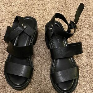 Madden Girl Black Strappy block heel Sandals
